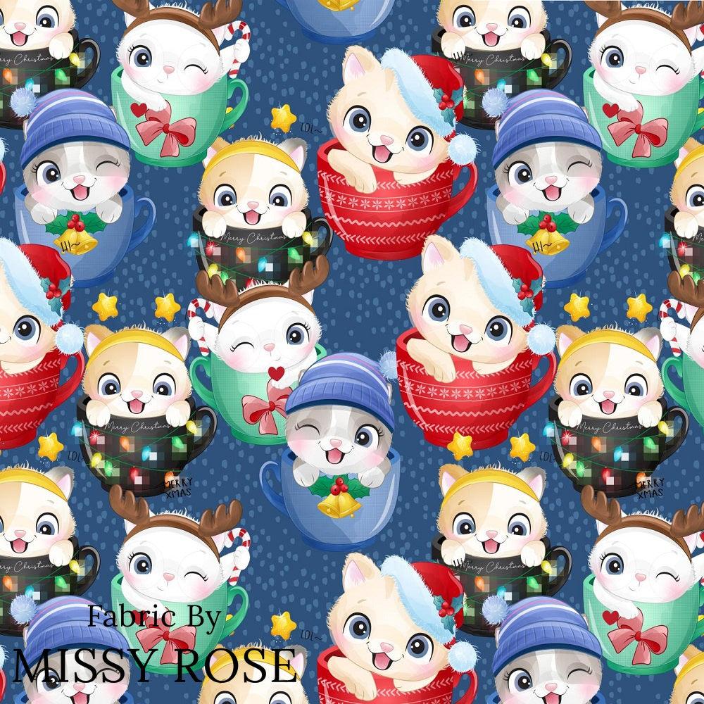 Christmas Design 84 Cute Kitties Fabric – pre-order designer fabric Australia | Fabric by Missy Rose