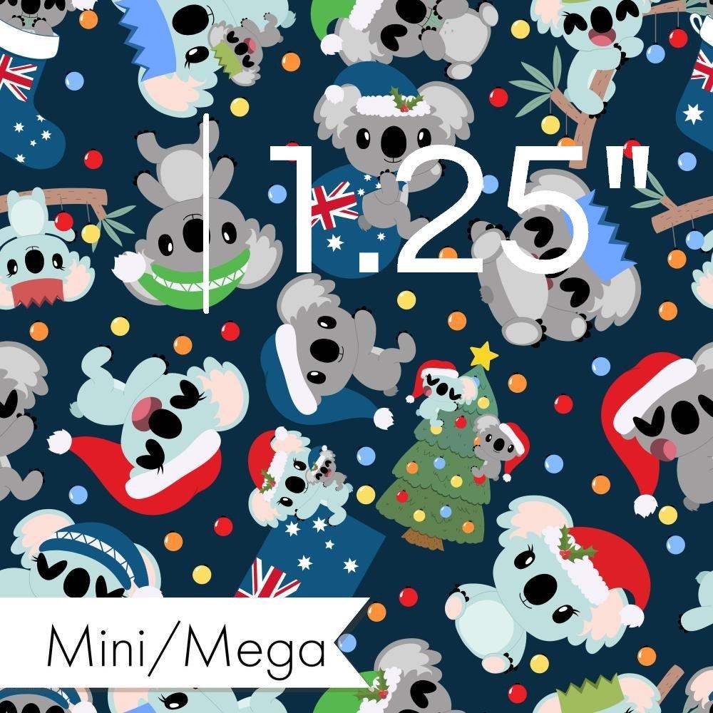 Christmas Design 88 Aussie Koala Fabric – custom printed pre-order fabric Australia | Fabric by Missy Rose