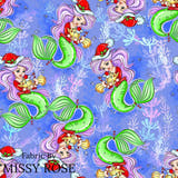 Christmas - Design 89 - Purple Mermaid Fabric