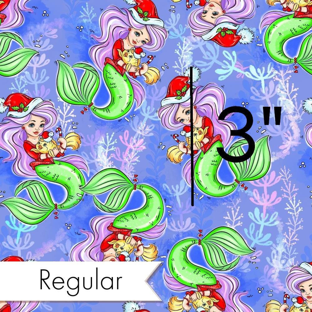Christmas Design 89 Purple Mermaid Fabric – custom printed pre-order fabric Australia | Fabric by Missy Rose