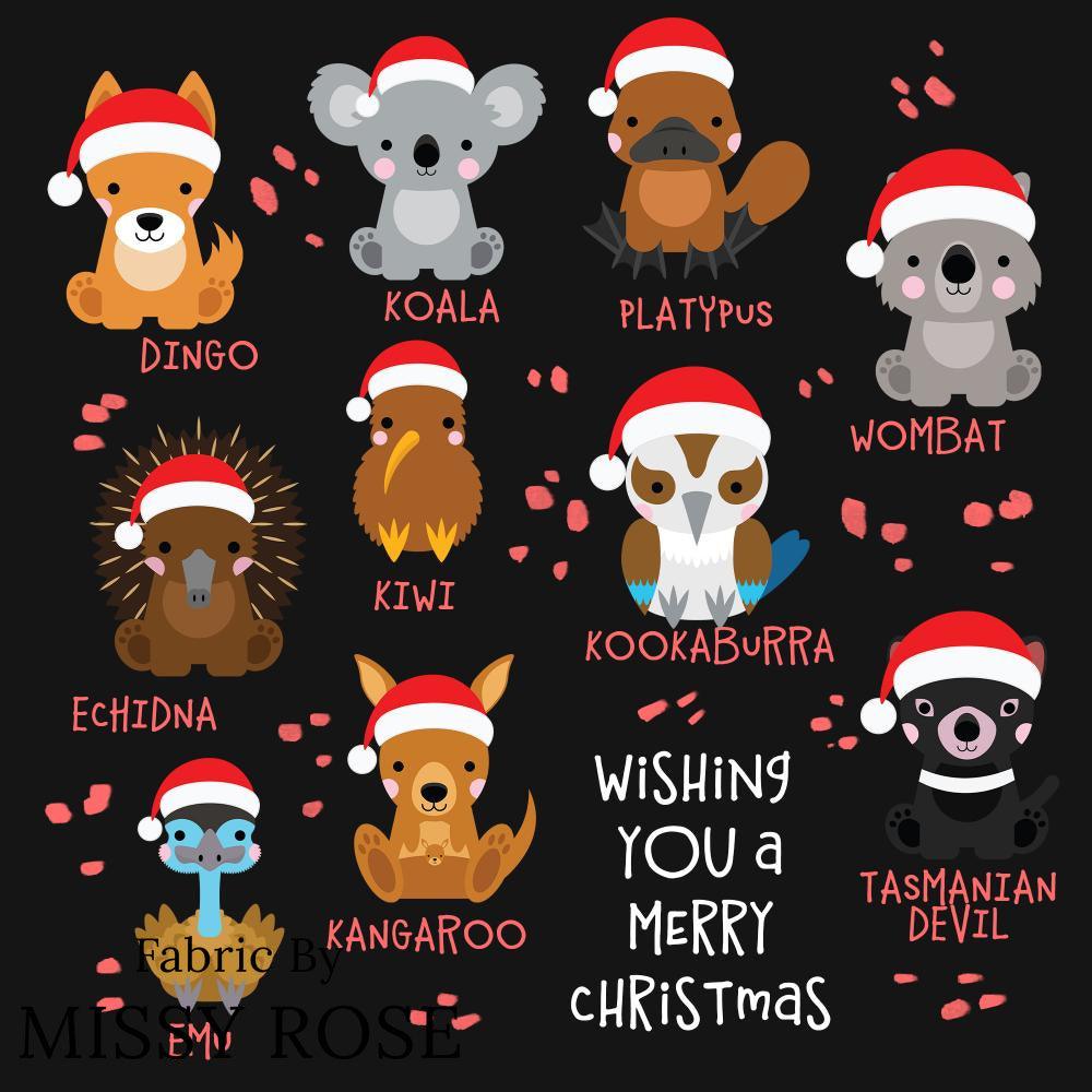 Christmas Design 9 Panel Fabric – made-to-order custom fabric by the metre | Fabric by Missy Rose