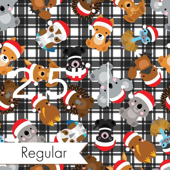 Christmas - Design 9 - Plaid Animals Fabric