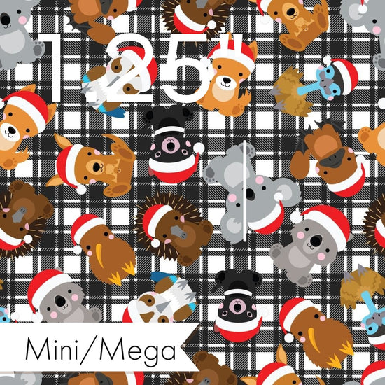 Christmas - Design 9 - Plaid Animals Fabric
