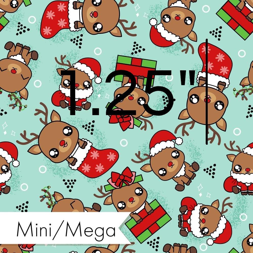 Christmas Design 7 Cute Reindeer Fabric – custom printed pre-order fabric Australia | Fabric by Missy Rose