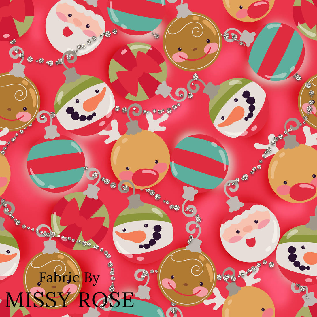 Christmas Design 94 Tree Decorator Fabric – pre-order designer fabric Australia | Fabric by Missy Rose