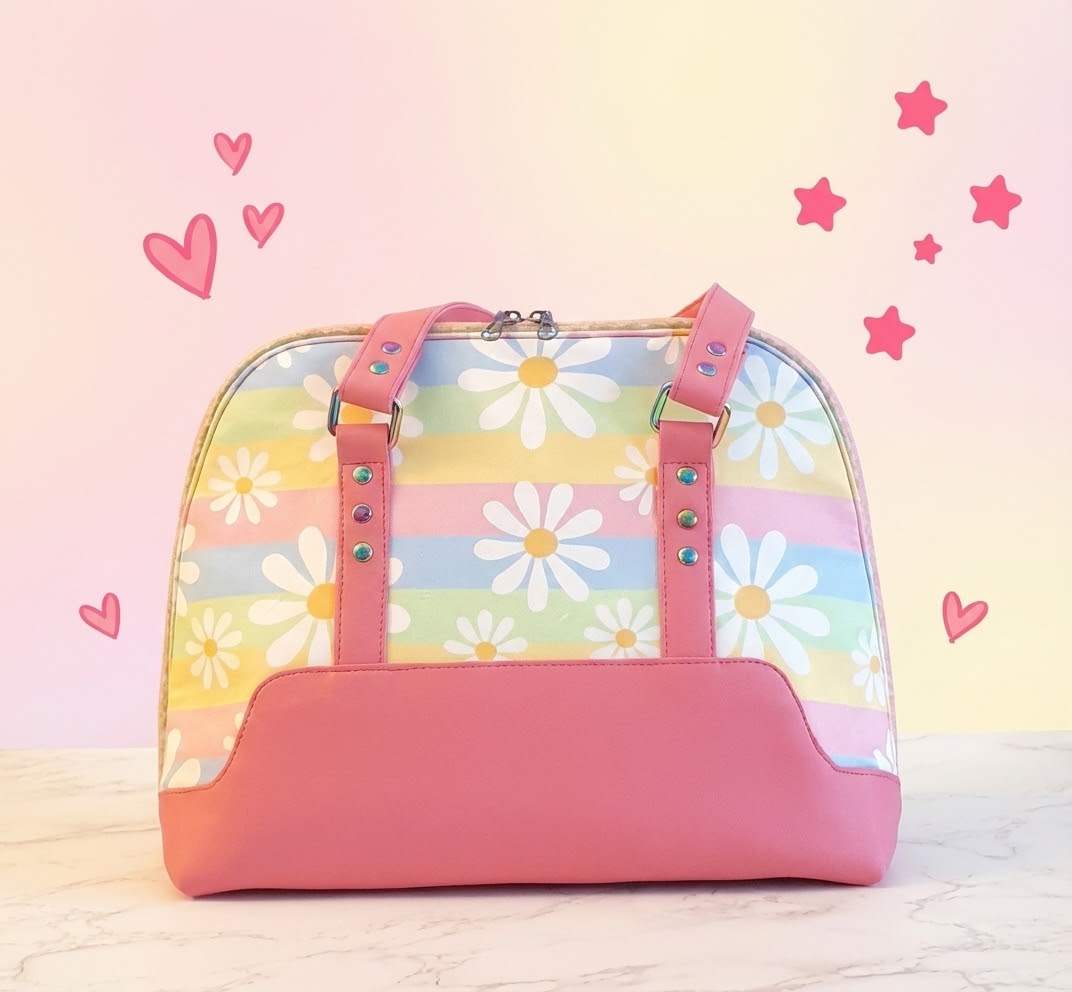 Colorful patterned handbag