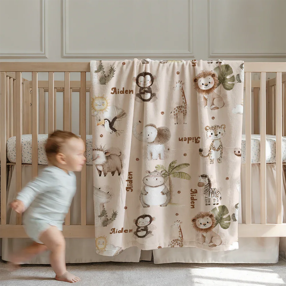 Customisable Name Fabric Safari – custom printed pre-order fabric Australia | Fabric by Missy Rose