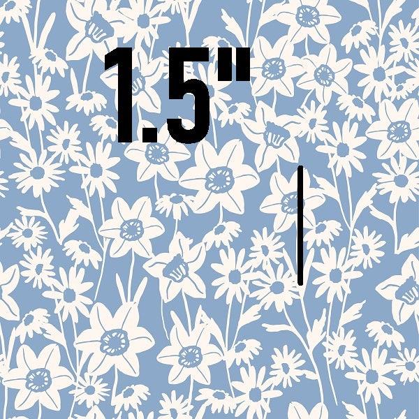 Indy Bloom Fabric Daffodil Fields Daffodil Garden in Periwinkle 08 – Fabric by Missy Rose