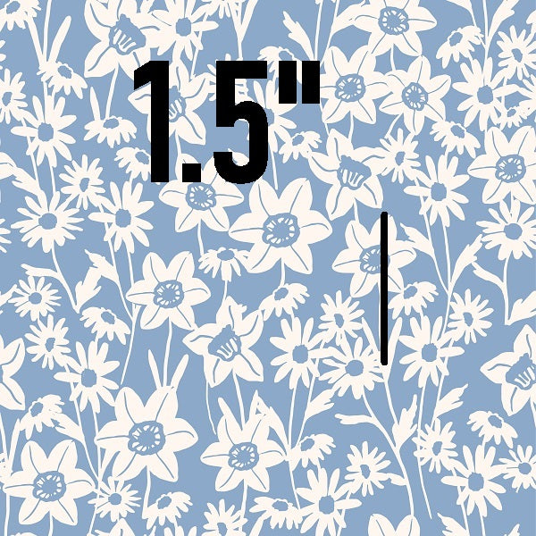 Indy Bloom Fabric - Daffodil Fields - Daffodil Garden in Periwinkle 08