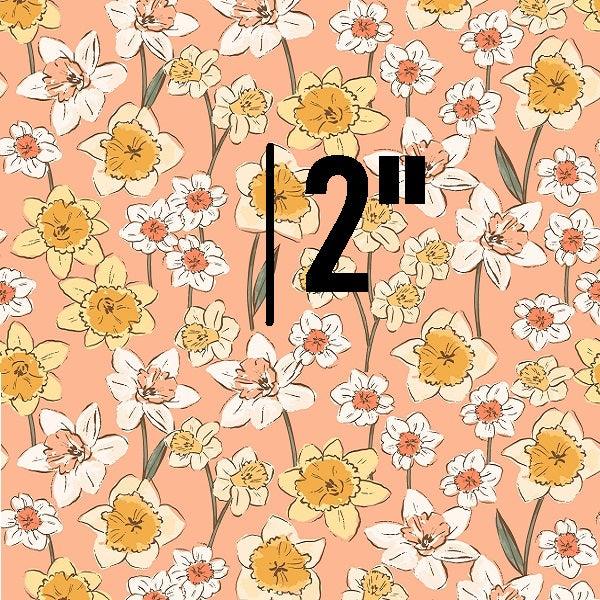 Indy Bloom Fabric Daffodil Fields Daffodil in Peach 03 – pre-order designer fabric Australia | Fabric by Missy Rose