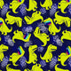 Design 1003 - Navy Dinosaur Fabric