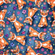 Design 1008 - Navy Fox Fabric