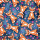 Design 1008 - Navy Fox Fabric