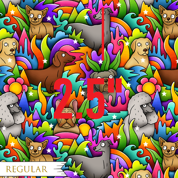 Unlimited Bright Dogs Fabric – custom printed pre-order fabric Australia | Fabric by Missy Rose