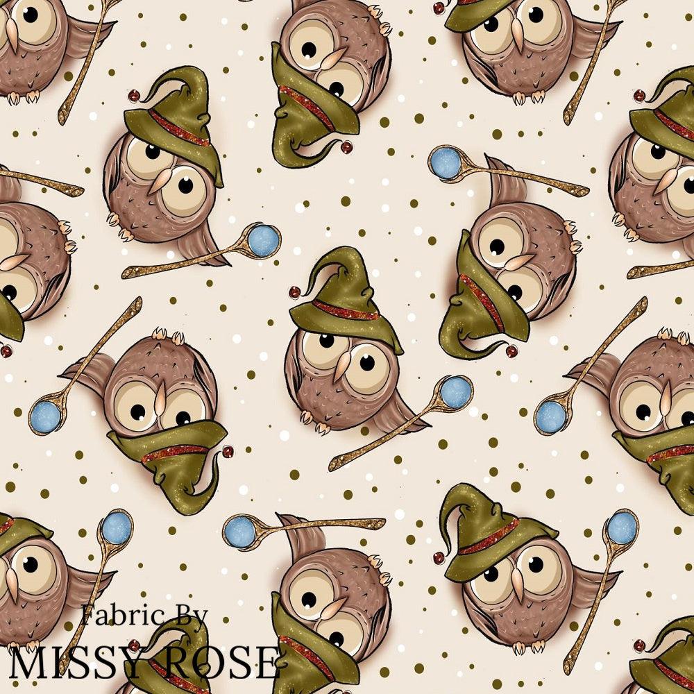 Design 1011 Magical Owls Fabric – Australian custom printed fabric pre-order | Fabric by Missy Rose