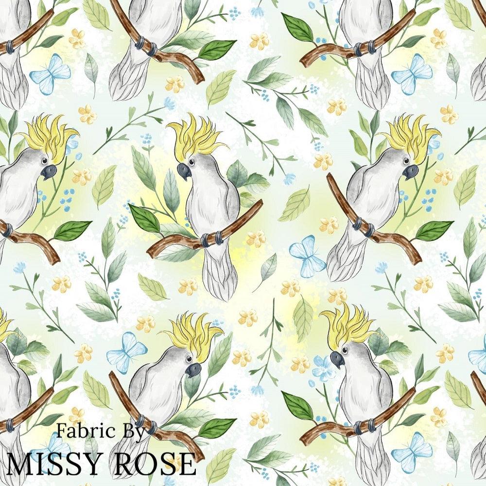 Design 1017 Cockatoo Fabric – premium custom printed fabric for sewing | Fabric by Missy Rose