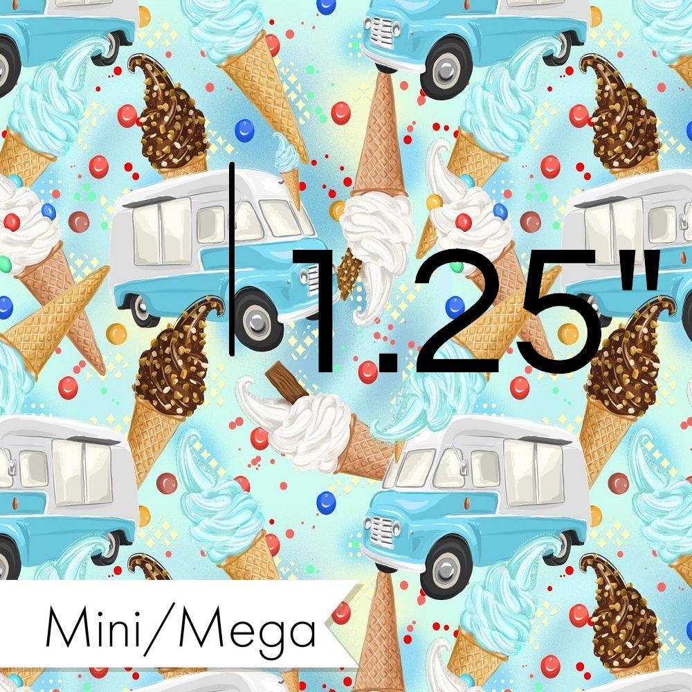 Design 1019 Ice Cream Van Fabric – custom printed pre-order fabric Australia | Fabric by Missy Rose