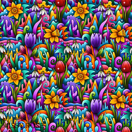 Unlimited - Bright Floral Fabric - Fabric by Missy Rose Pre-Order