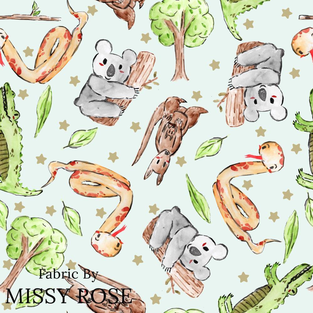 Design 102 Cute Animals Fabric – Australian custom printed fabric pre-order | Fabric by Missy Rose