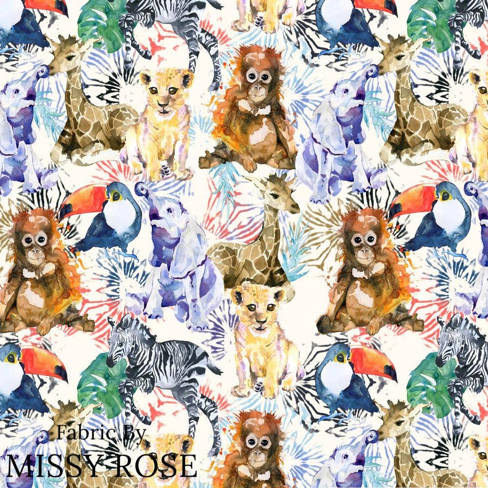 Design 1021 Safari Animal Fabric – made-to-order custom fabric by the metre | Fabric by Missy Rose