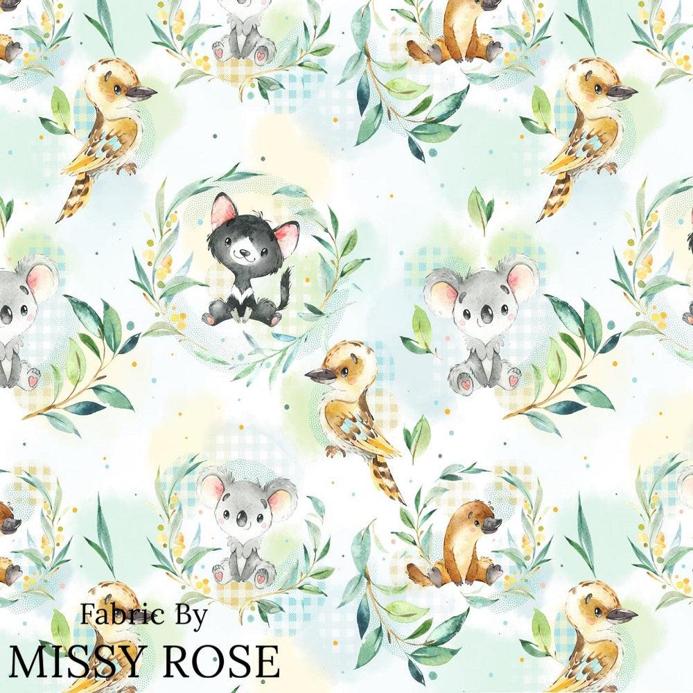 Design 1032 Aussie Babies Fabric – premium custom printed fabric for sewing | Fabric by Missy Rose