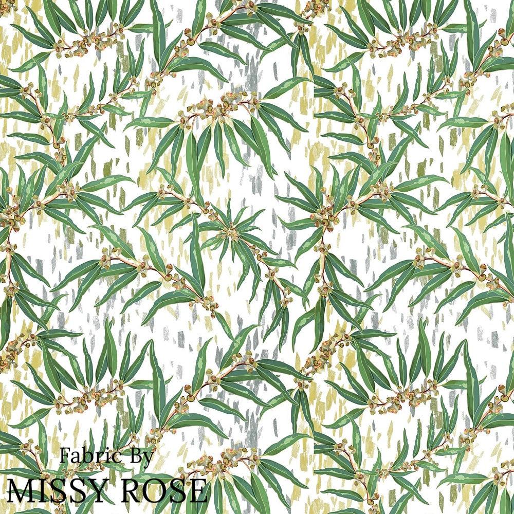 Design 1035 Eucalyptus Fabric – premium custom printed fabric for sewing | Fabric by Missy Rose