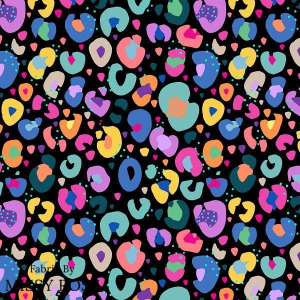 Unlimited Bright Leopard Print Fabric – custom printed pre-order fabric Australia | Fabric by Missy Rose