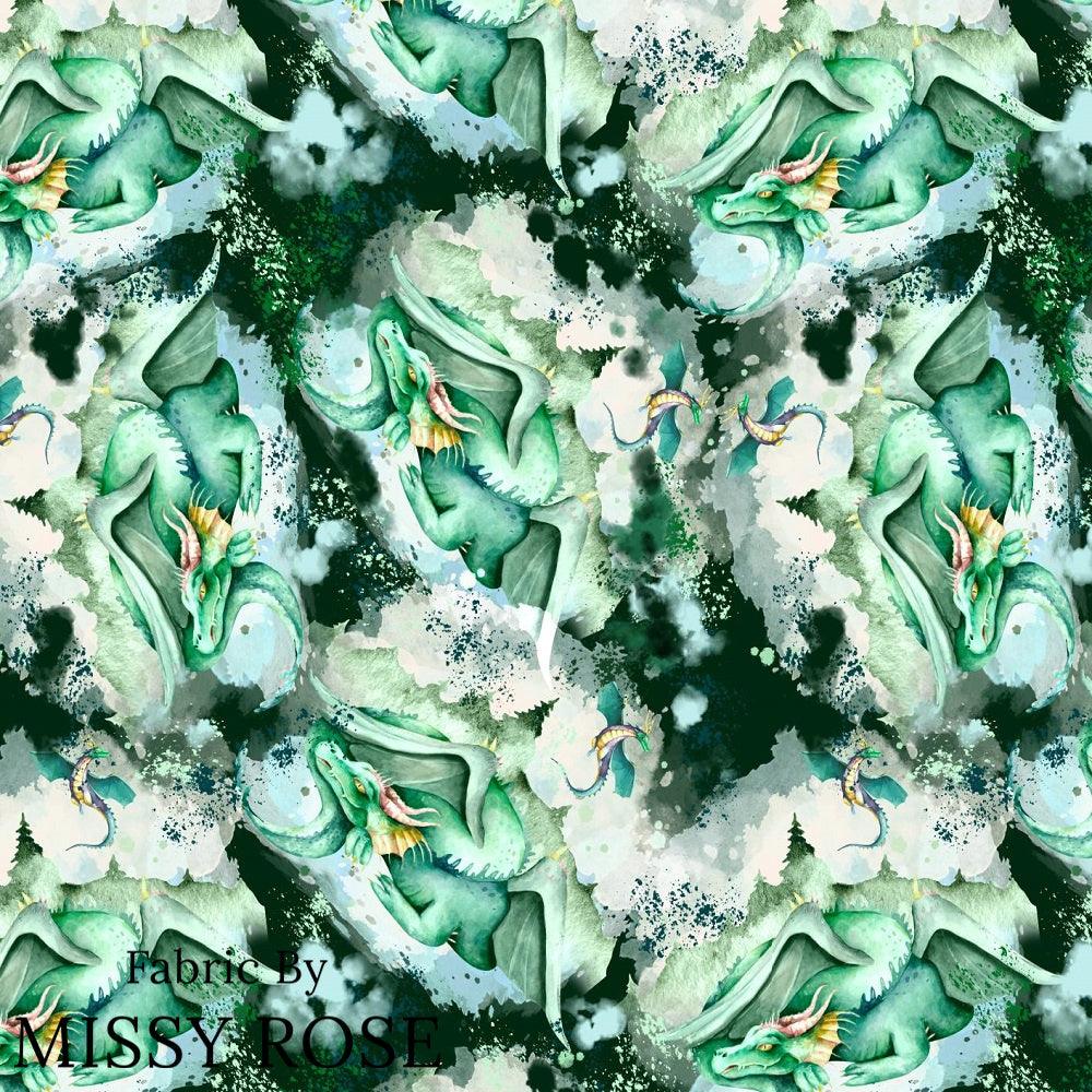 Design 1041 Dragon Fabric – made-to-order custom fabric by the metre | Fabric by Missy Rose