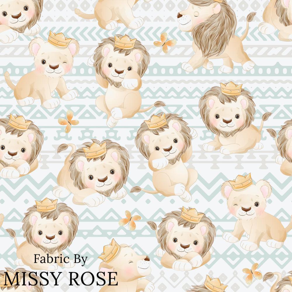 Design 1043 Lion Fabric – pre-order designer fabric Australia | Fabric by Missy Rose