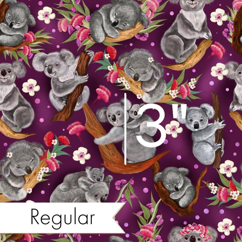 Design 1044 Floral Koala Fabric – premium custom printed fabric for sewing | Fabric by Missy Rose
