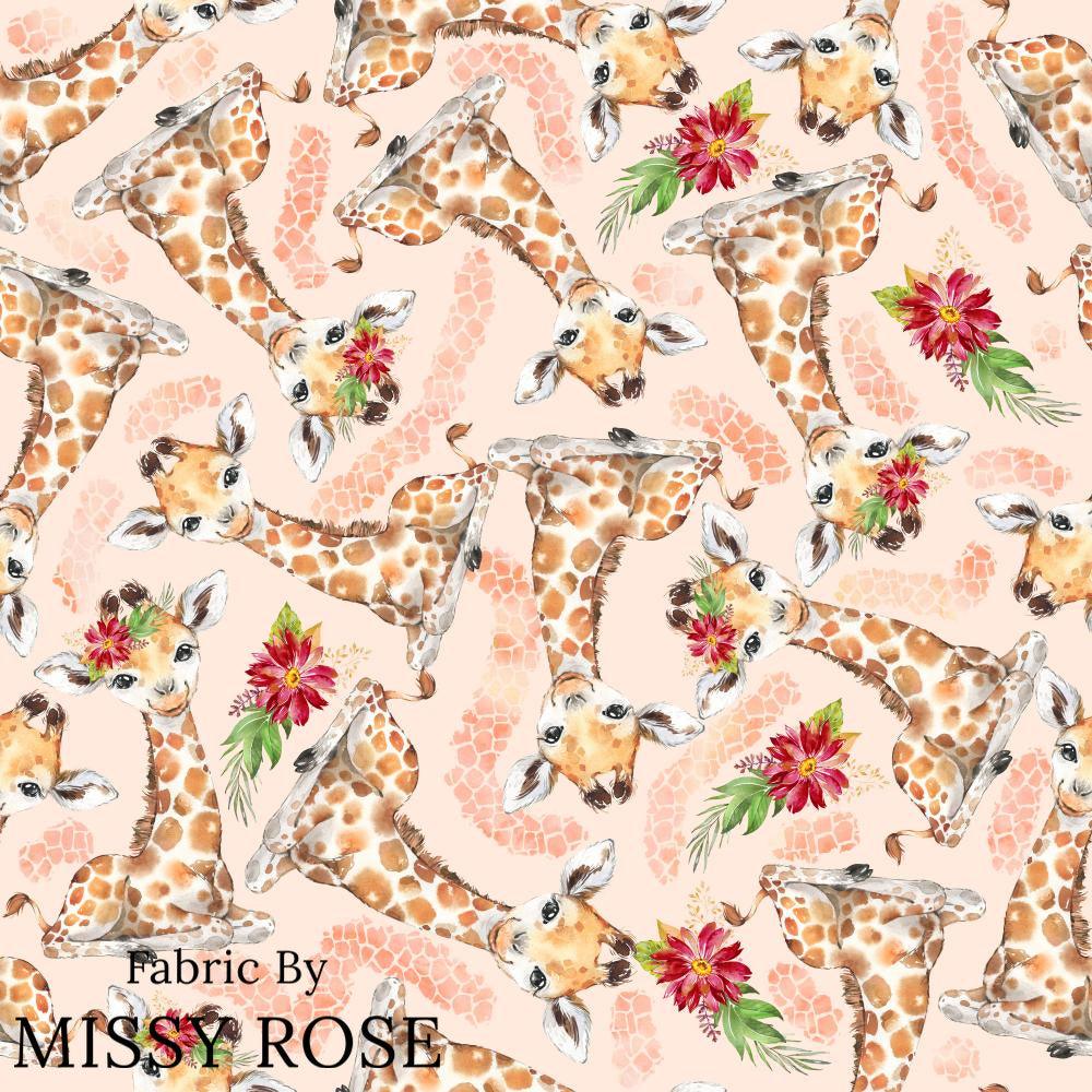 Design 1048 Giraffe Fabric – custom printed pre-order fabric Australia | Fabric by Missy Rose