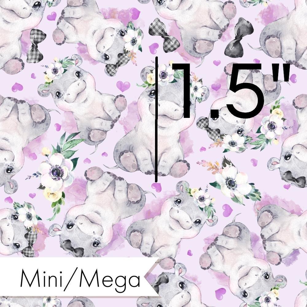 Design 1049 Purple Hippo Fabric – premium custom printed fabric for sewing | Fabric by Missy Rose