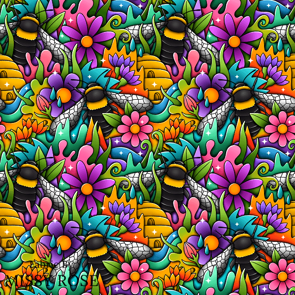Unlimited Bright Bee Fabric – made-to-order custom fabric by the metre | Fabric by Missy Rose