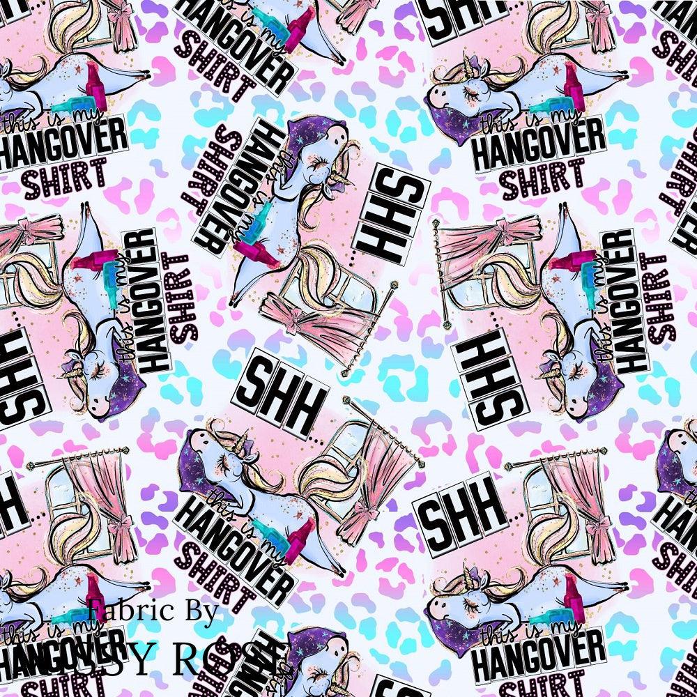 Design 105 Hangover Shirt Fabric – premium custom printed fabric for sewing | Fabric by Missy Rose