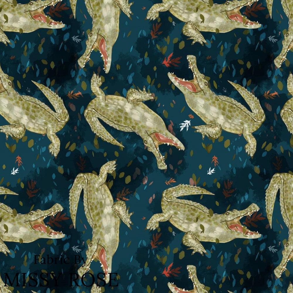 Design 1056 Crocodile Fabric – made-to-order custom fabric by the metre | Fabric by Missy Rose