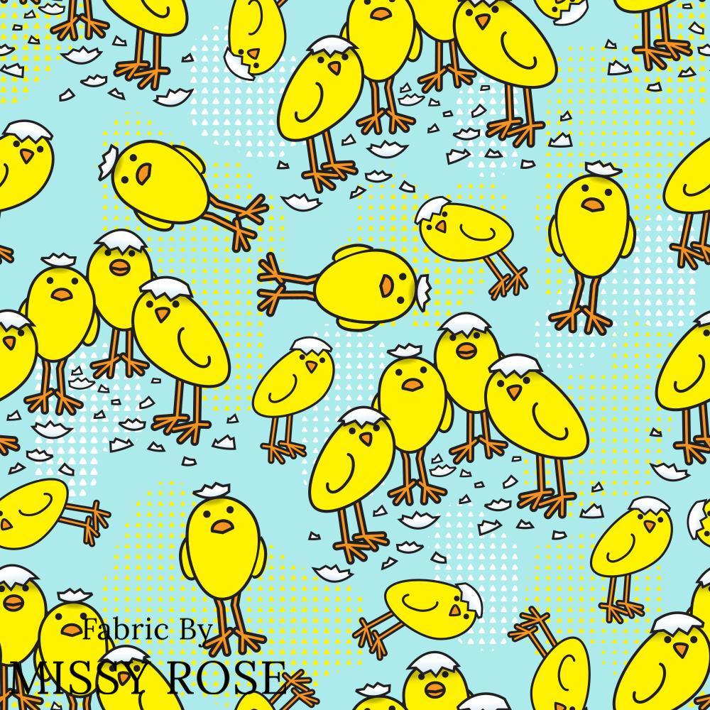 Design 1066 Chicks Fabric – premium custom printed fabric for sewing | Fabric by Missy Rose