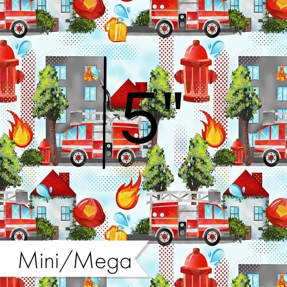 Design 1070 Fire Truck Fabric – made-to-order custom fabric by the metre | Fabric by Missy Rose