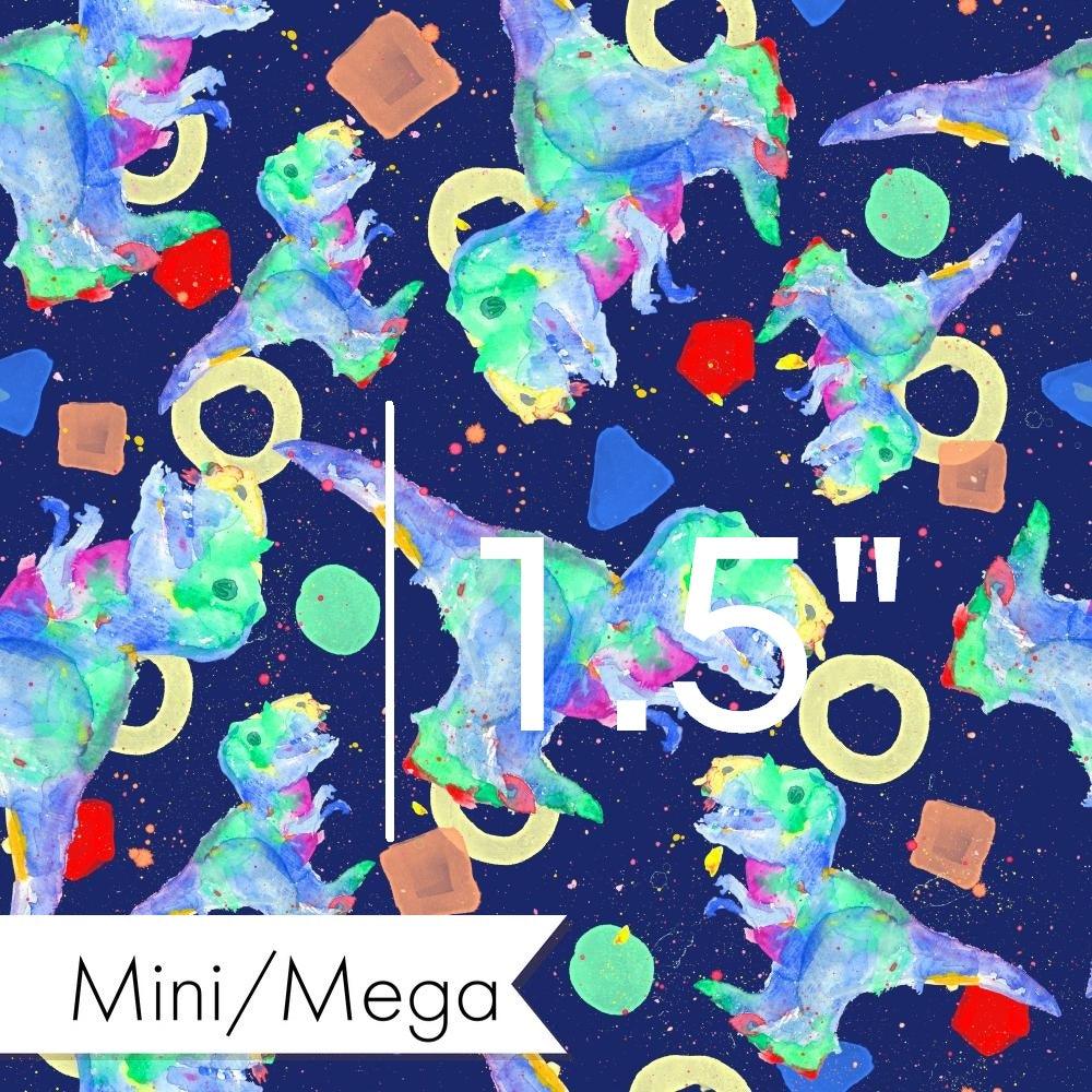 Design 1075 Watercolour Dino Fabric – Australian custom printed fabric pre-order | Fabric by Missy Rose