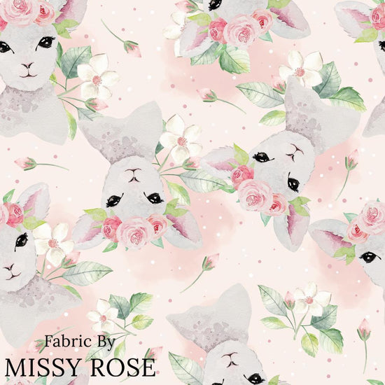 Design 1076 - Pink Lamb Fabric
