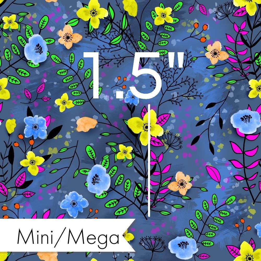 Design 1077 Blue Floral Fabric – custom printed pre-order fabric Australia | Fabric by Missy Rose