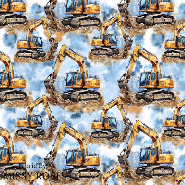Unlimited Excavator Fabric – made-to-order custom fabric by the metre | Fabric by Missy Rose