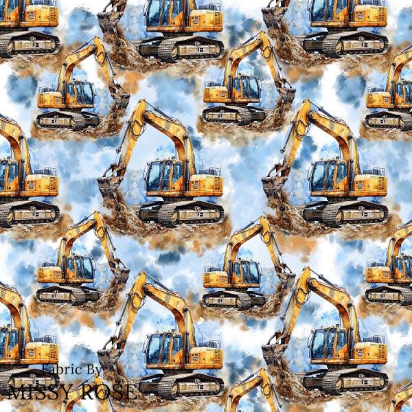 Unlimited - Excavator Fabric - Fabric by Missy Rose Pre-Order
