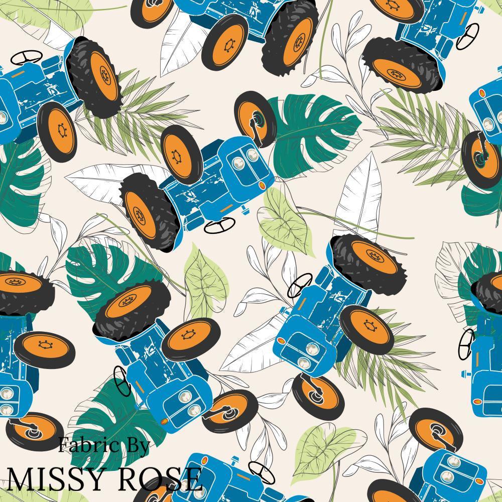 Design 1080 Tractor Fabric – custom printed pre-order fabric Australia | Fabric by Missy Rose