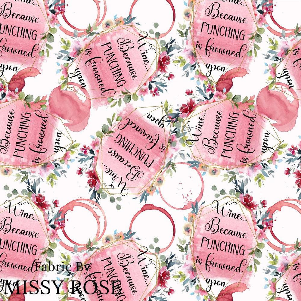 Design 1081 Funny Wine Fabric – made-to-order custom fabric by the metre | Fabric by Missy Rose