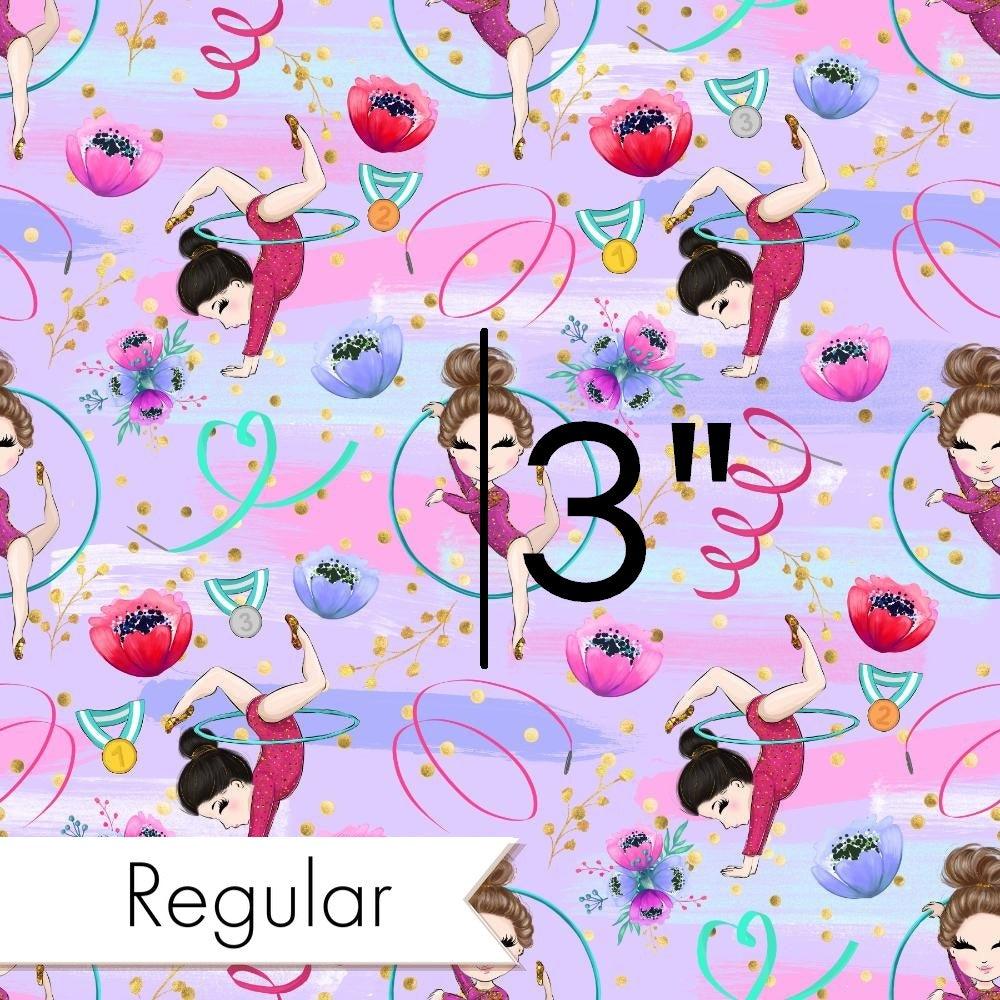 Design 1084 Purple Gymnastics Fabric – premium custom printed fabric for sewing | Fabric by Missy Rose