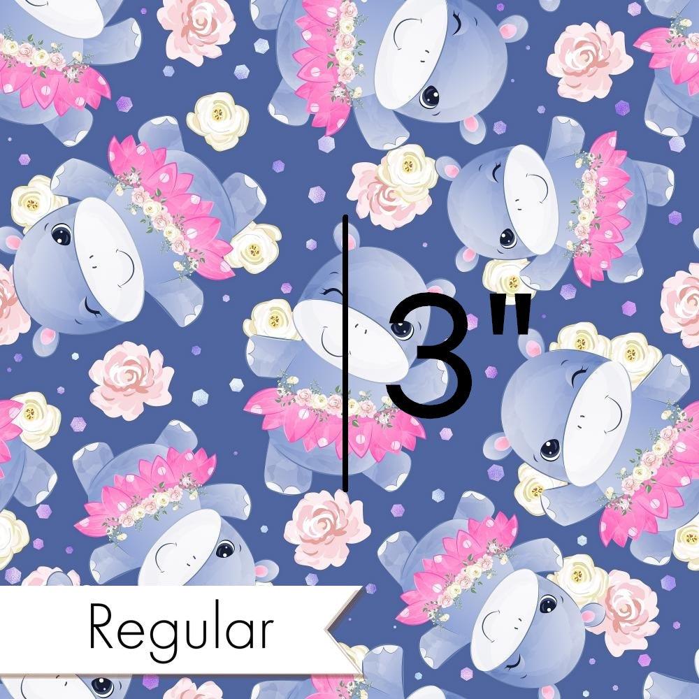 Design 109 Blue Hippopotamus Fabric – pre-order designer fabric Australia | Fabric by Missy Rose