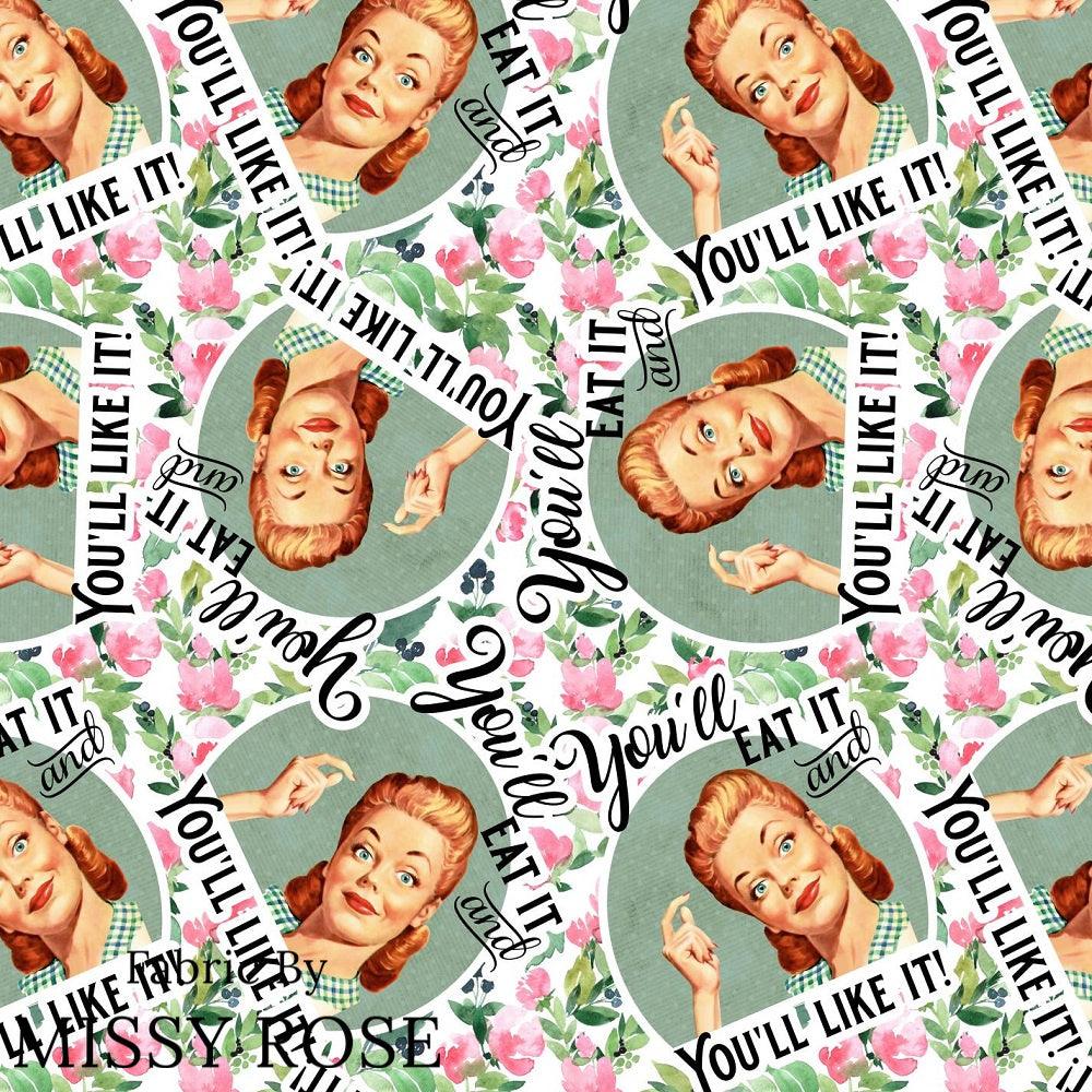 Design 1096 Cooking Fabric – Australian custom printed fabric pre-order | Fabric by Missy Rose
