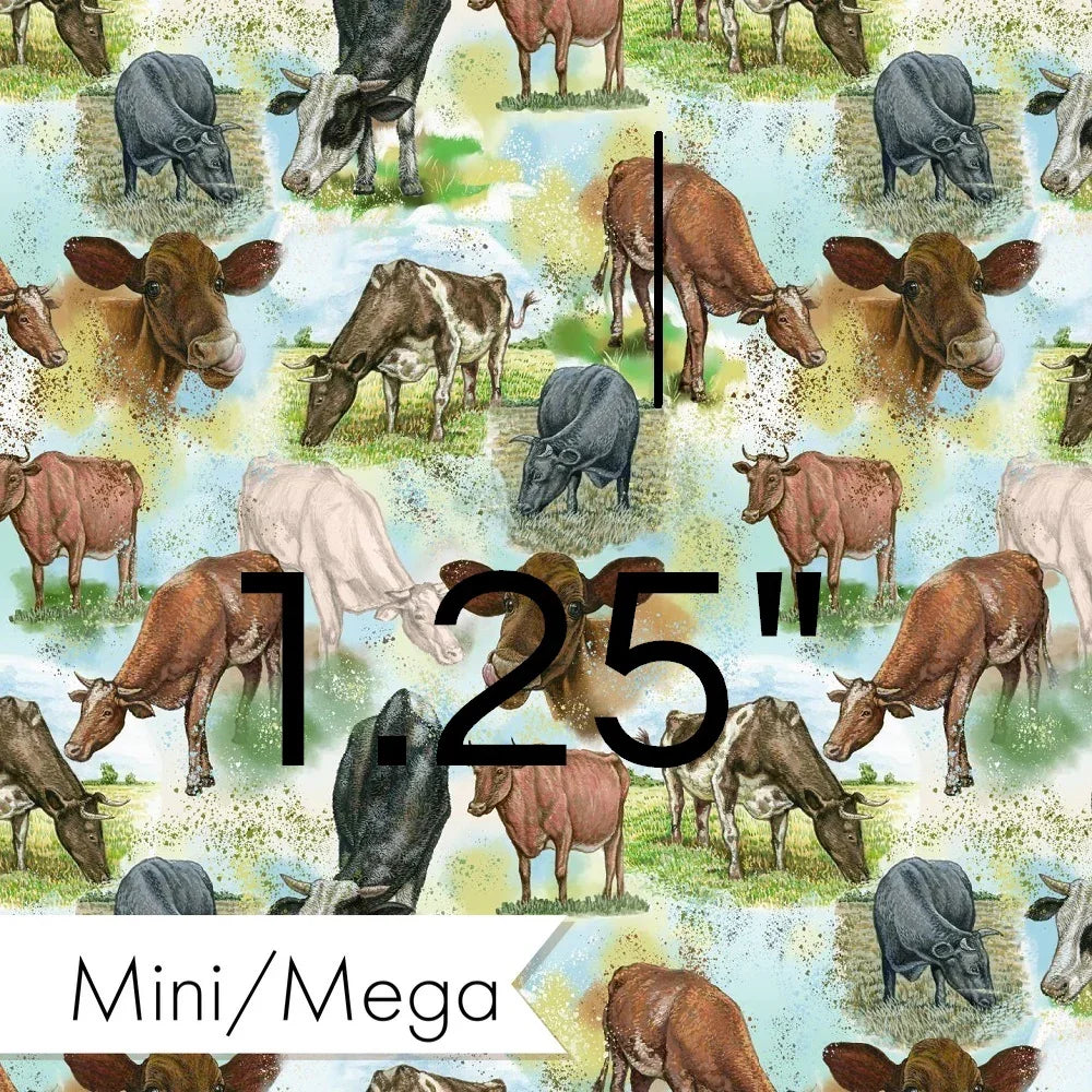 Design 1102 Blue Cow Fabric – premium custom printed fabric for sewing | Fabric by Missy Rose