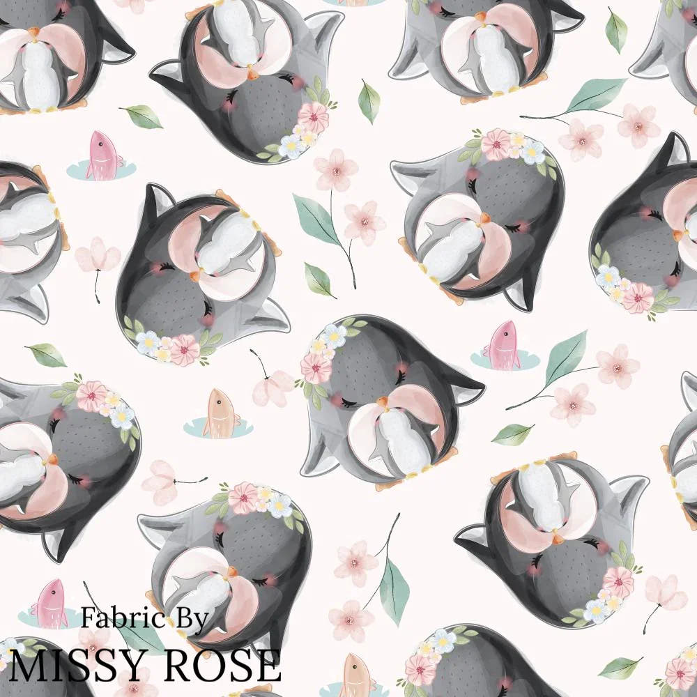 Design 1103 Penguin Fabric – custom printed pre-order fabric Australia | Fabric by Missy Rose