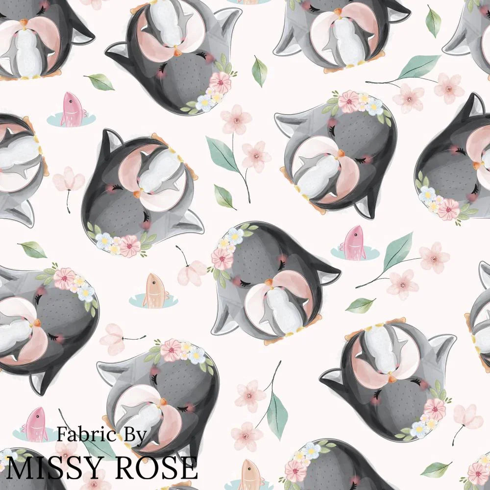 Design 1103 Penguin Fabric – custom printed pre-order fabric Australia | Fabric by Missy Rose
